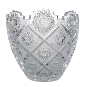 Bohemian Crystal Cut Vase