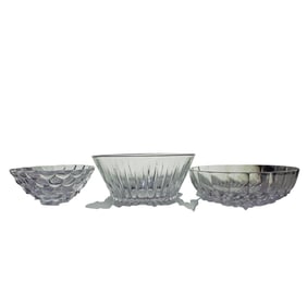 (3 Pc) Val St. Lambert & Orrefors Crystal Bowls