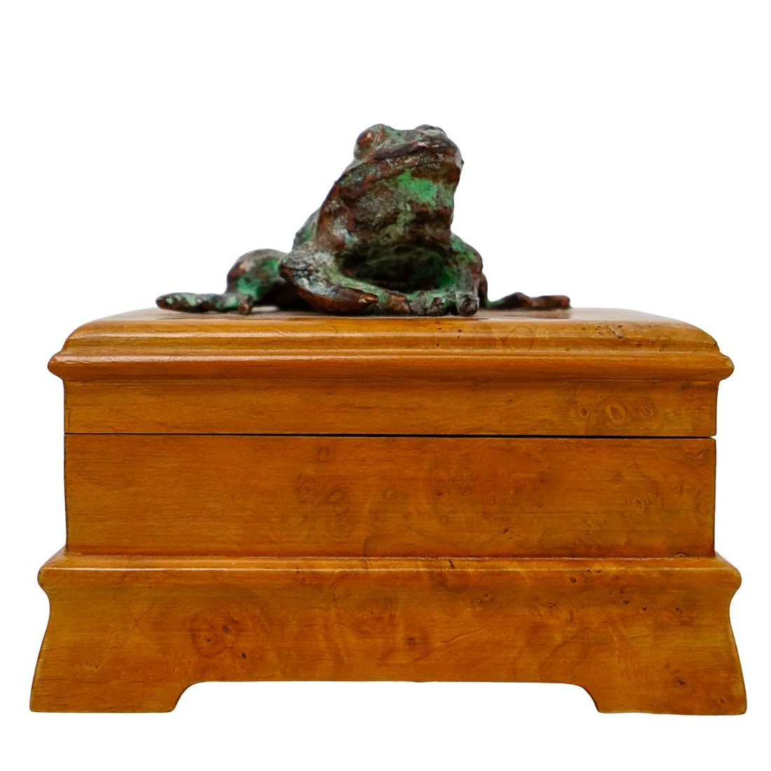 Brass Frog Wooden Trinket Box (1 of 8)