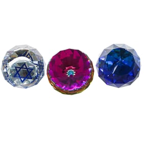 (3 pcs) Assorted Swarovski Crystal Paperweights
