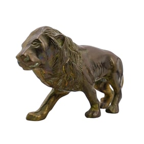 Brass Lion Sculpture