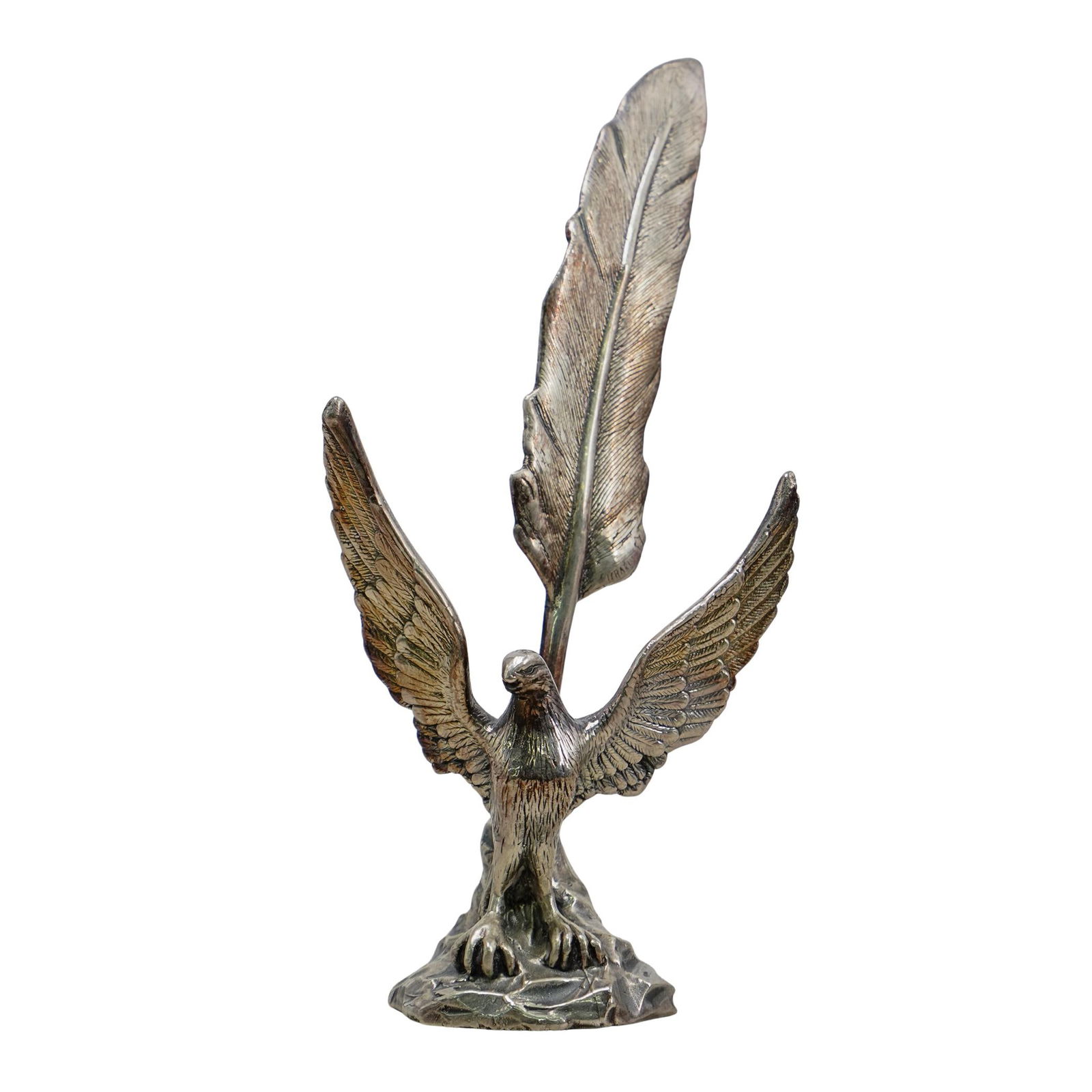 Israeli Silver Overlaid Figural Pen Holder (1 of 9)