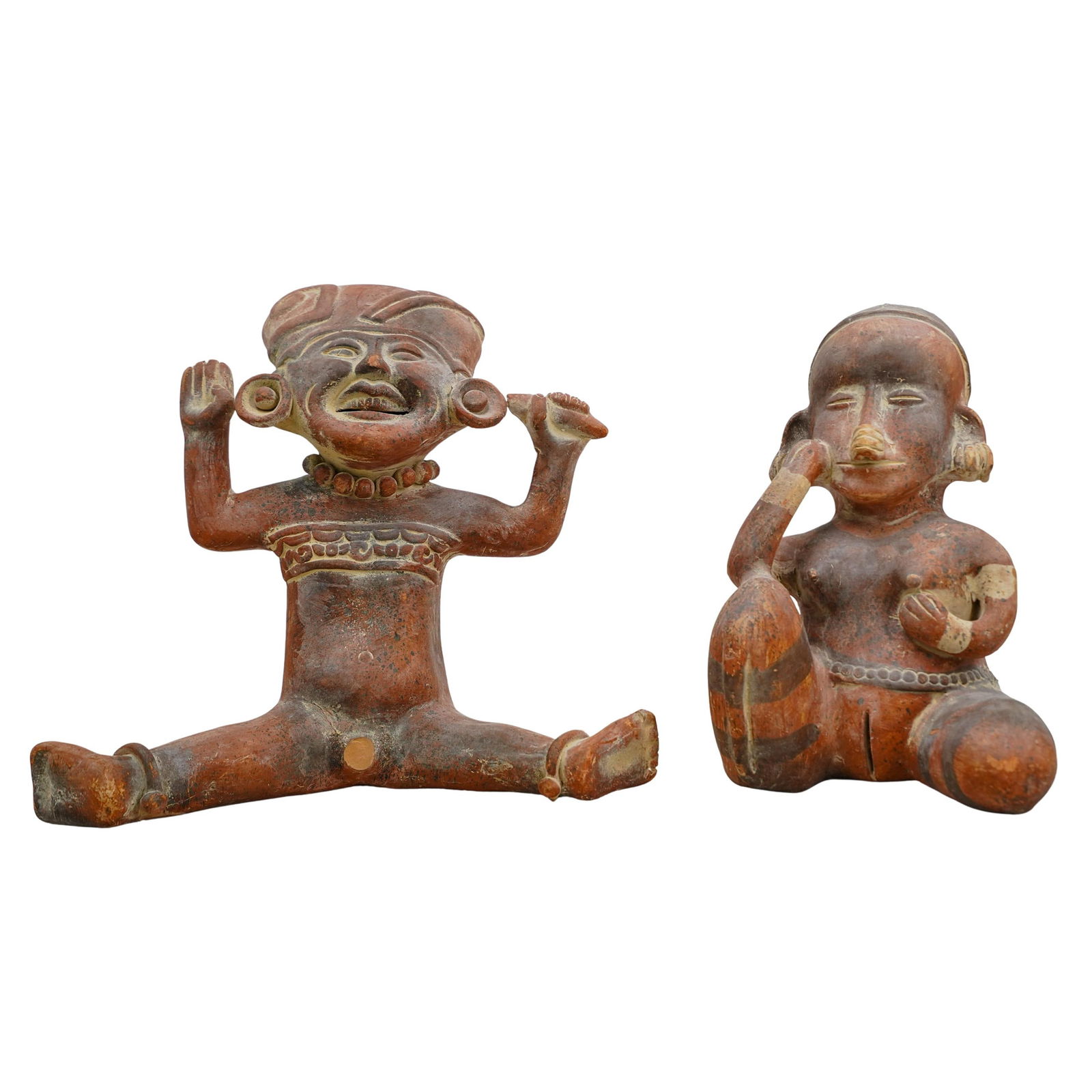 (2 pcs) Pre-Columbian Style Terracotta Figures (1 of 12)