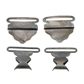 (4 pcs) 19th Century Silver Belt Buckles