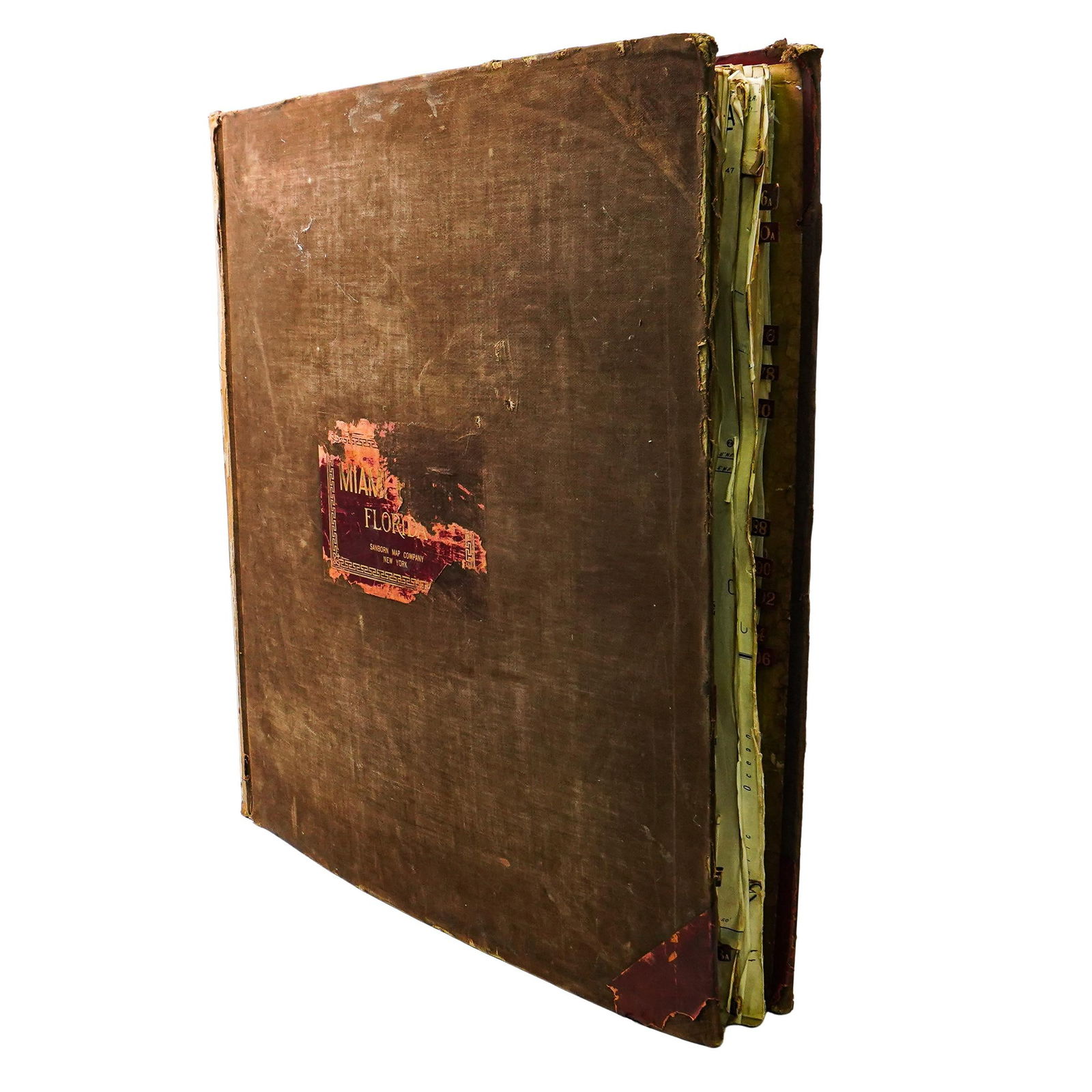 1921 Miami Beach Florida Insurance Maps Book Binder (1 of 8)