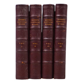 (4 Pc) "The Poetical Works of Thomas Moore" Book Set.