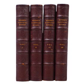 (4 Pc) "The Poetical Works of Thomas Moore" Book Set. (1 of 7)