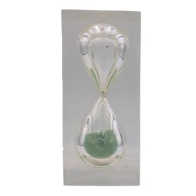 Vintage Lucite Floating Hourglass Sand Timer