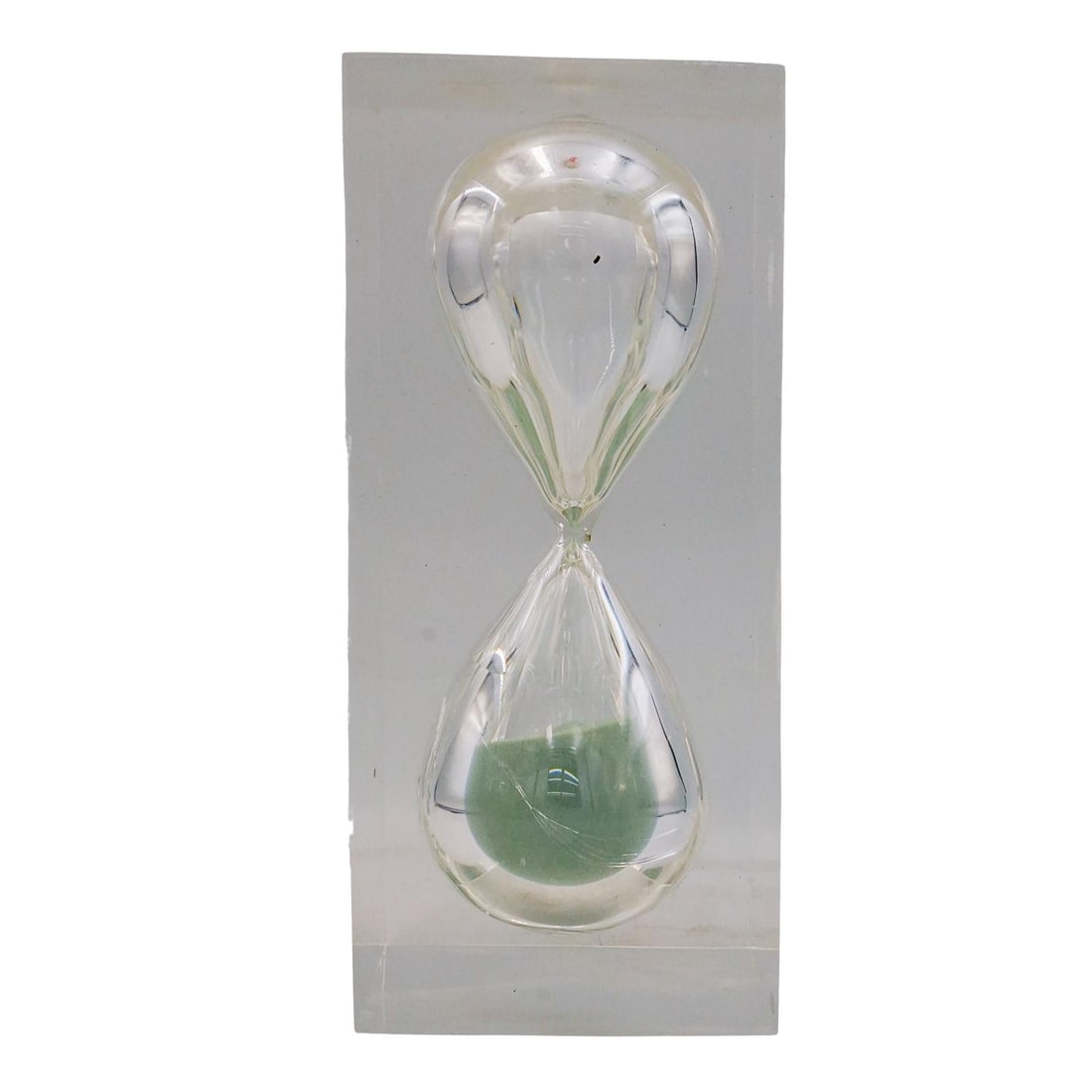 Vintage Lucite Floating Hourglass Sand Timer (1 of 5)