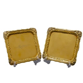Pair Of Gorham Gilt Sterling Silver Condiment Stands