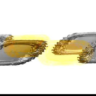 Pair Of Gorham Gilt Silver Bread Dishes: Pair Of Gorham Gilt Silver Bread DishesLate 19th Century to Mid 20th Century, USAGorham gilded sterling silver bread dishes, in the 'Violet' pattern, featuring cast, chased, and engraved shell and wav