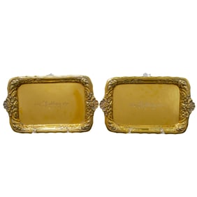 Pair of Gorham Gilt Silver Oil and Vinegar Stands