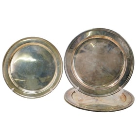 (4 pcs) Tiffany and Co. Sterling Charger Plates