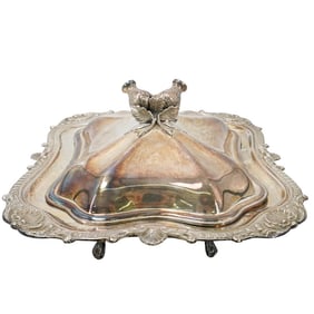 Antique Spanish Sterling Silver Serving Tray