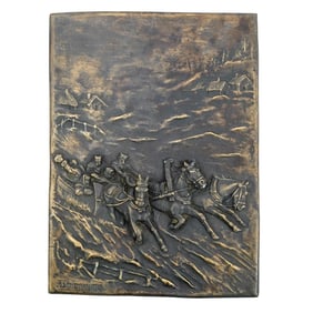 Vassili Yacovlevitch Grachev (Russian, 1831-1905) Bronze Plaque