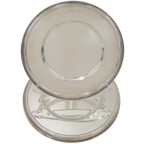 (6 Pc) Large Christofle Judiaca Silver-Plated Chargers