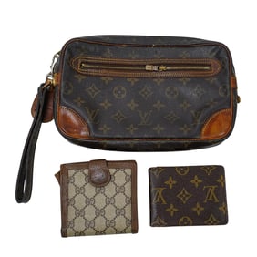 (3 pcs) Designer Bag and Wallets (Louis Vuitton, Gucci)