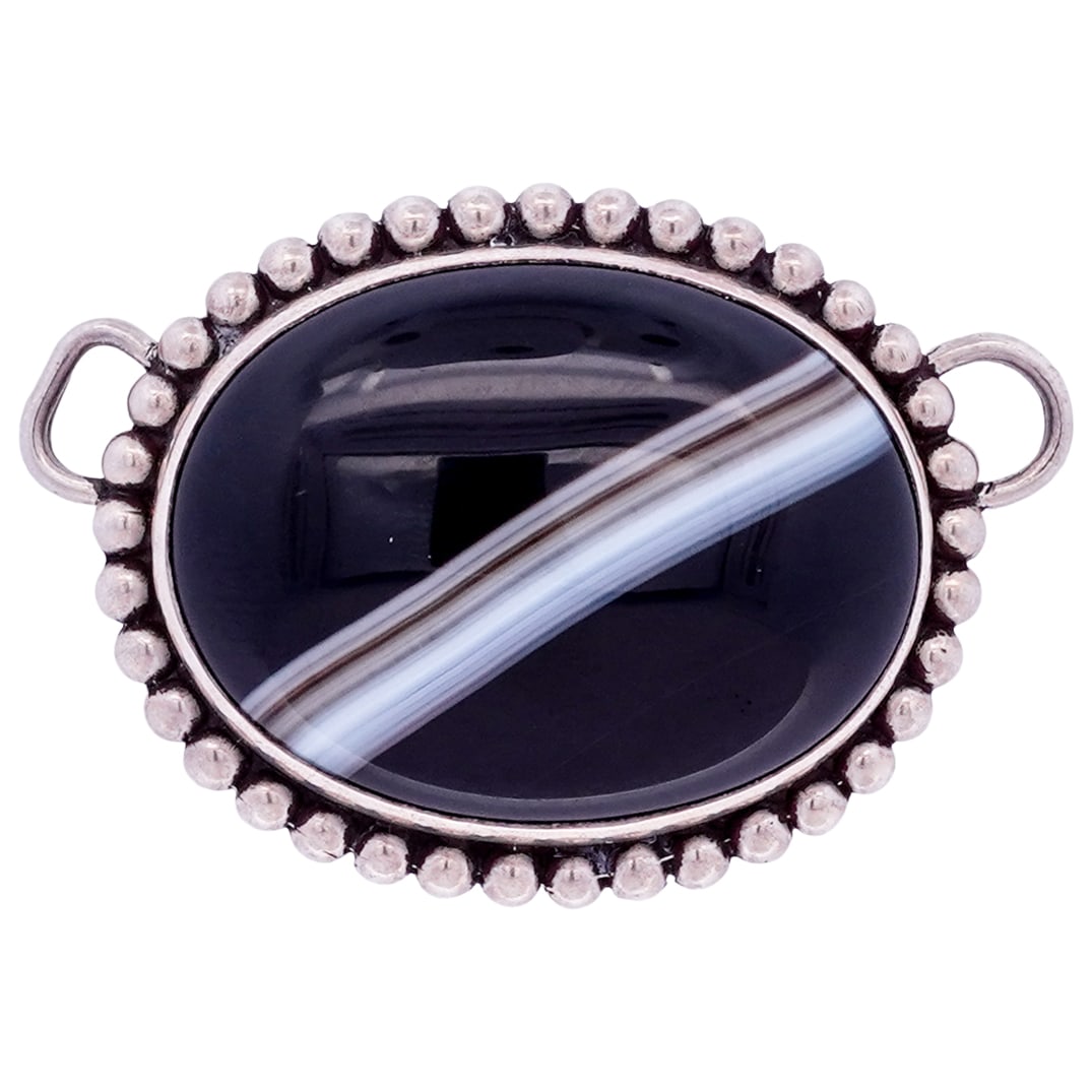 Stephen Dweck Sterling Silver and Agate Pendant (1 of 3)