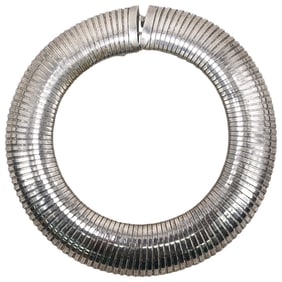 Modernist Silver Plated Tubular Choker