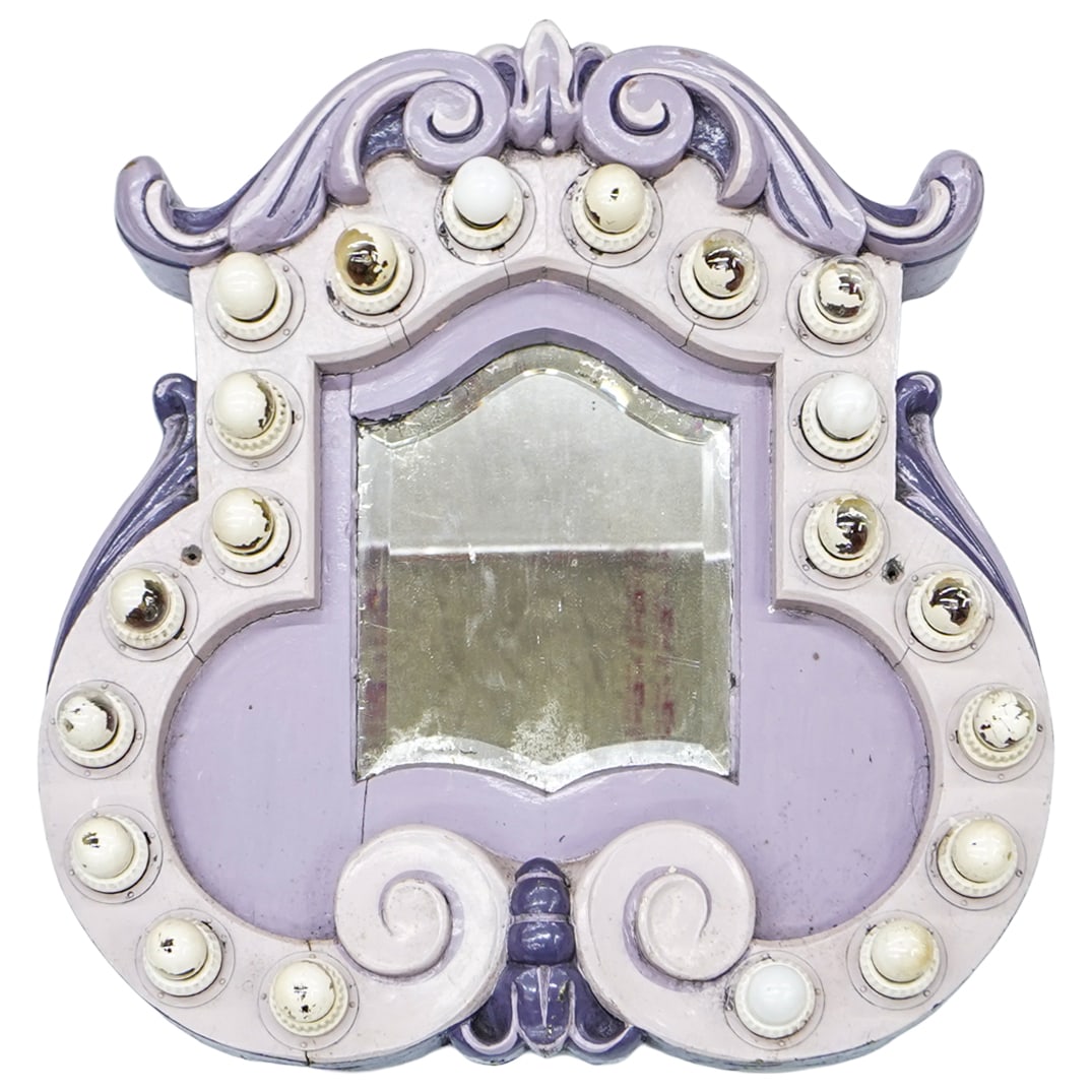 Antique PTC Carousel Mirror Shield (1 of 2)