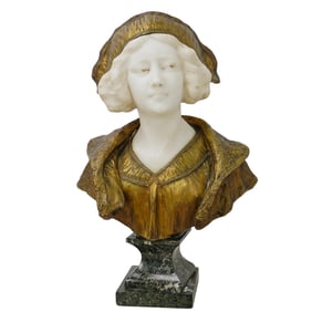Affortunato Gory (French, 1895-1925) Bronze Marble Bust