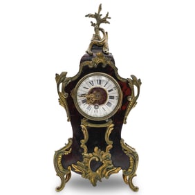 French Bronze and Tortoise Hued Clock