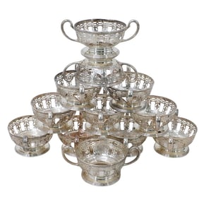 (12 pcs) Tiffany & Co. Sterling Silver Souffle Dishes