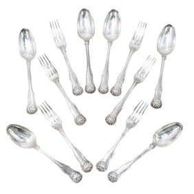 ( 12 pcs) Antique William Eaton Sterling Silver Flatware (1 of 9)