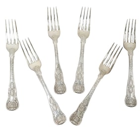 (6 pcs) Antique William Eaton Sterling Silver Forks