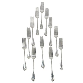 (12 pcs) Wallace Sterling Silver "Grand Colonial" Forks