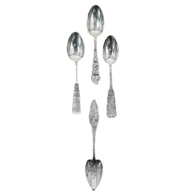 (4 pcs) Assorted Silver Spoons