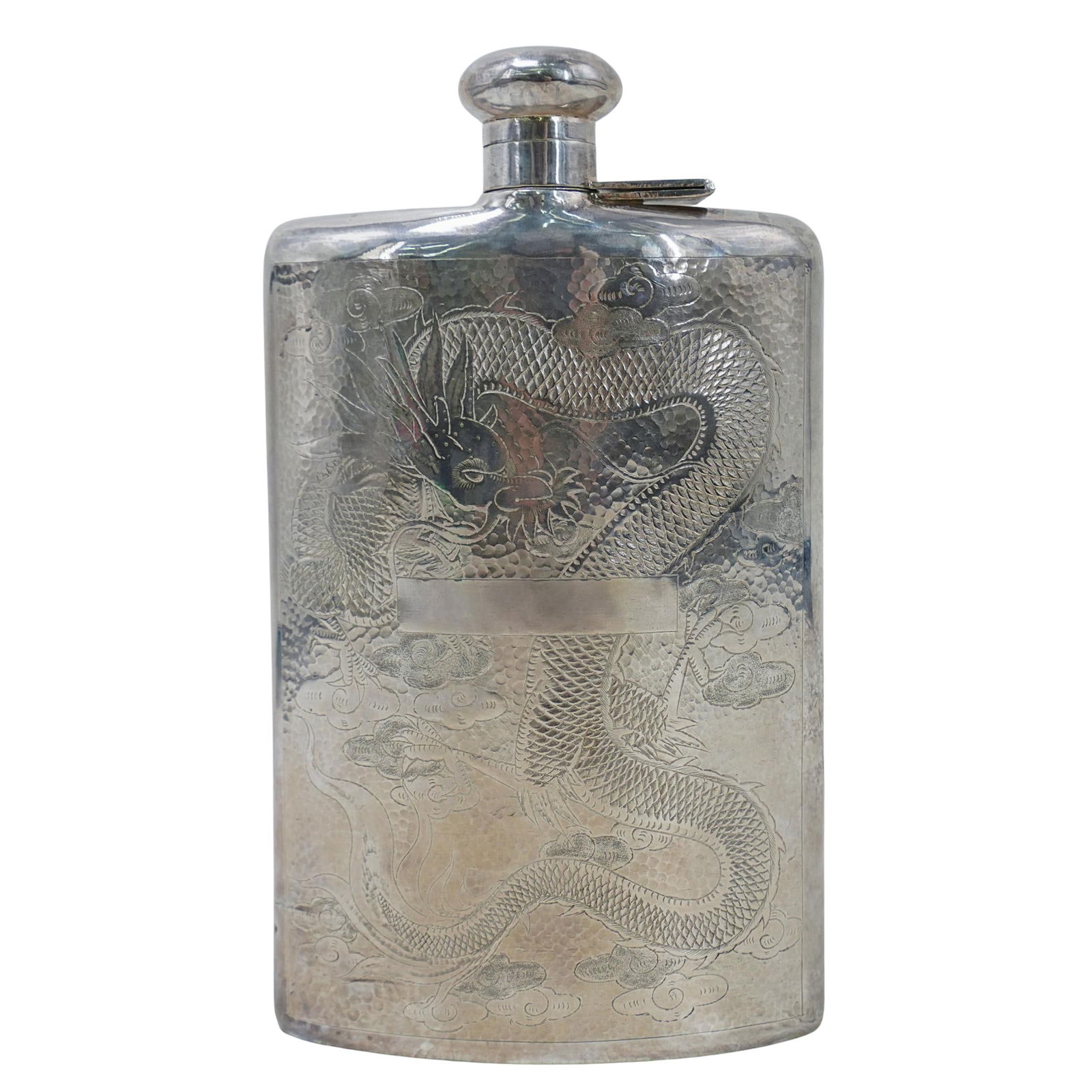 Pure Silver Asian Dragon Flask (1 of 10)