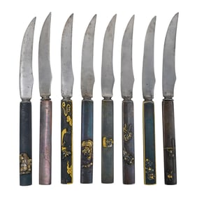(8 pcs) Japanese Kozuka Knives (Meiji, 1868-1912)