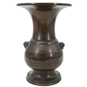 Chinese Bronze Gu Form Vase