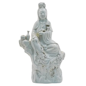Chinese Republic Dehua Blanc De Chine Porcelain Guanyin