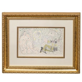 Pablo Picasso (Spanish, 1881-1973) Colored Signed Lithograph