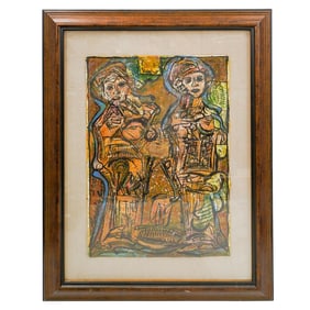 Alexander Gore (Russian, 1958) "Little Contradiction" Mixed-media Painting