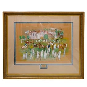 Jean Dufy (French, 1888-1964) "Ascot" Gouache