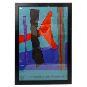 Signed Olympische Spiele Munchen 1972 Poster