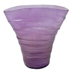 Catalonian Amethyst Fan Form Glass Vase