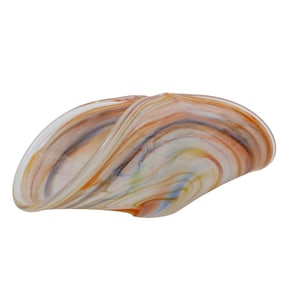 Italian Glass Folded Glass Center Bowl