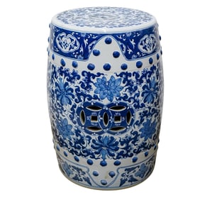 Chinese Blue and White Porcelain Garden Stool