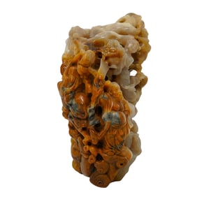 Chinese Carved Shoushan Stone Boulder