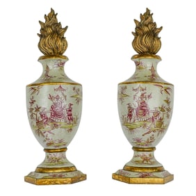 Pair Of Chinoiserie Wood Composite Wall Mounts