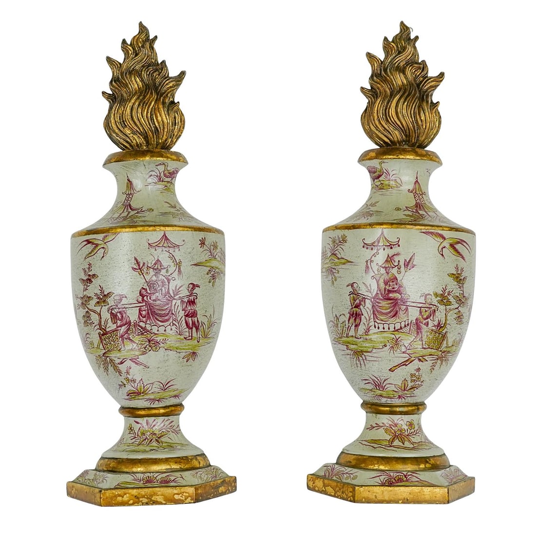Pair Of Chinoiserie Wood Composite Wall Mounts (1 of 7)
