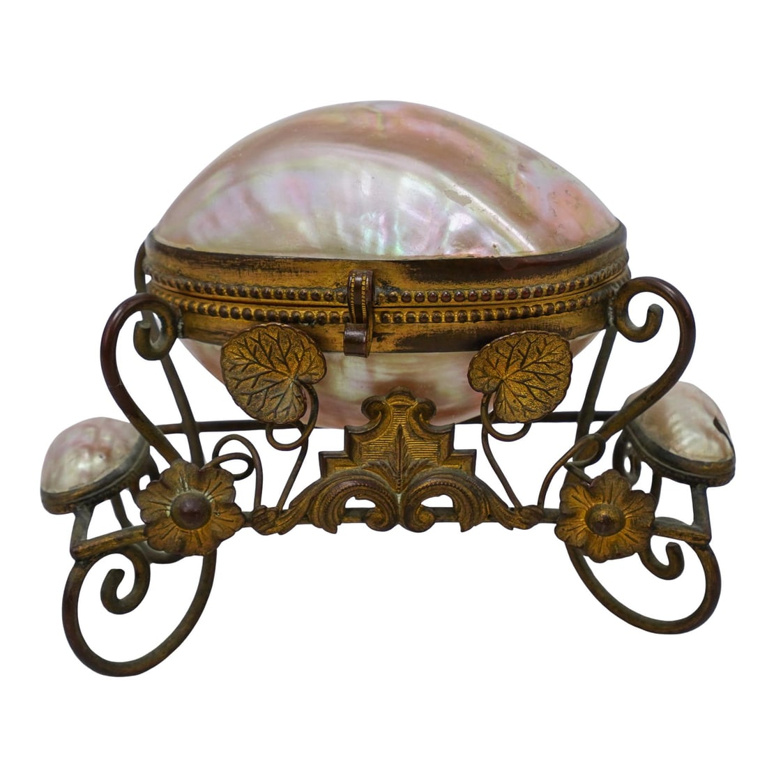 Antique French Palais-Royal Style Mother of Pearl Trinket Box (1 of 9)