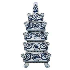 Rjiksmuseum Delft Blue Porcelain Stacking Vase
