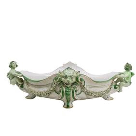 Antique French Large Faience Porcelain Centerpiece