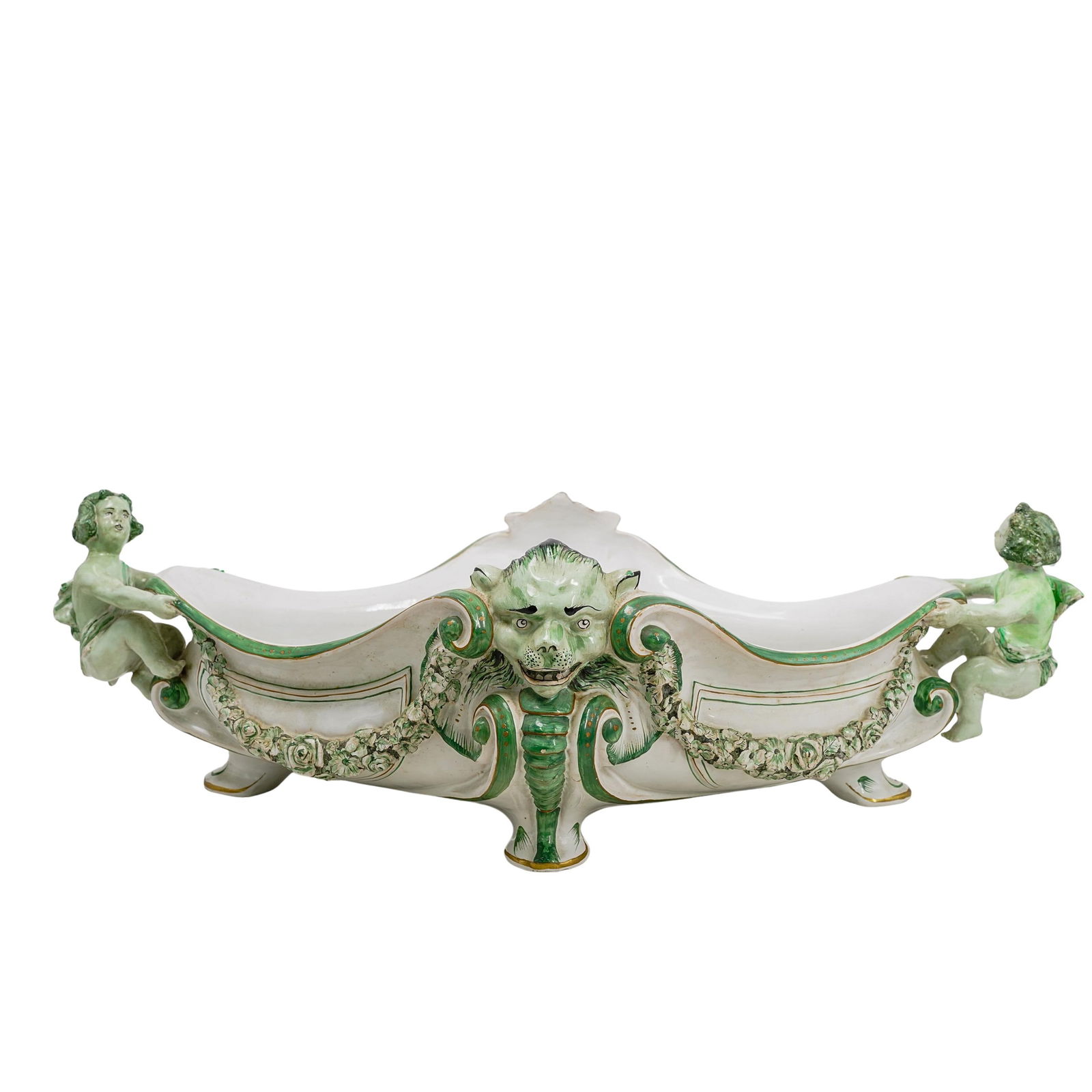 Antique French Large Faience Porcelain Centerpiece (1 of 6)