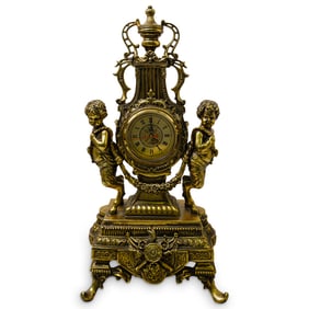 Antique Style Gilt Mantel Clock